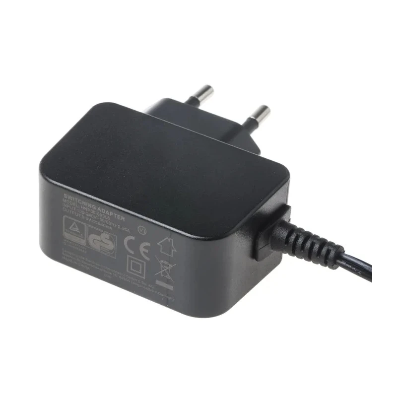 RS PRO 2.1 x 5.5 x 10 mm Centre Positive AC/DC Adapter 9V DC 7.5W Power Universal Plug 840mA 124-2180