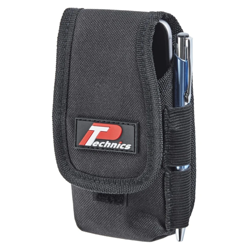 Technics Polyester 2 Pocket Tool Pouch with Pen Holder Universal Metal Clip PT139