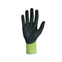 Traffi Black, Green Elastane, Fibreglass, HPPE, Nylon, Polyester Steel Cut Resistant Gloves Size 7 with Nitrile TG6240