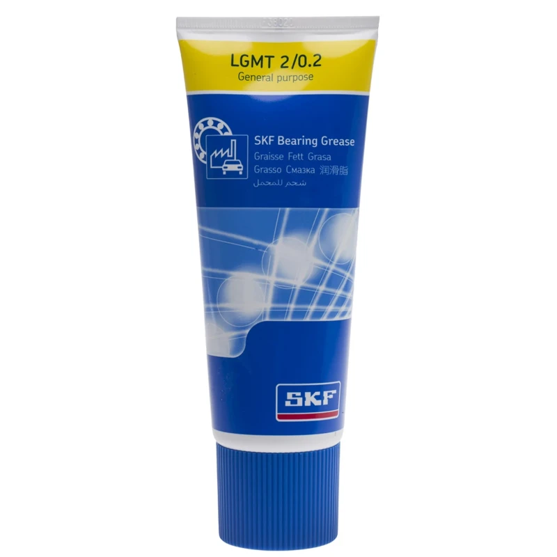 SKF Mineral Oil Grease 200 g Tube Brown-Red Lithium Thickener, NGLI Grade 2 LGMT 2/0.2