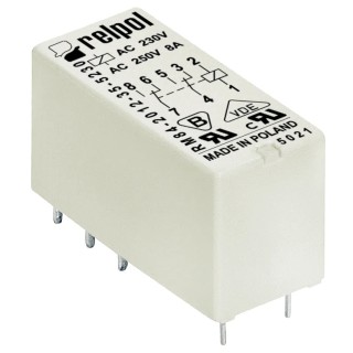 Relpol Miniature PCB Power Relay RM84-2012-35-1110 110V DC Coil 8A Switching DPDT