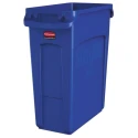 Rubbermaid Commercial Products Blue Plastic Waste Bin 61L Slim Jim Model 1971257