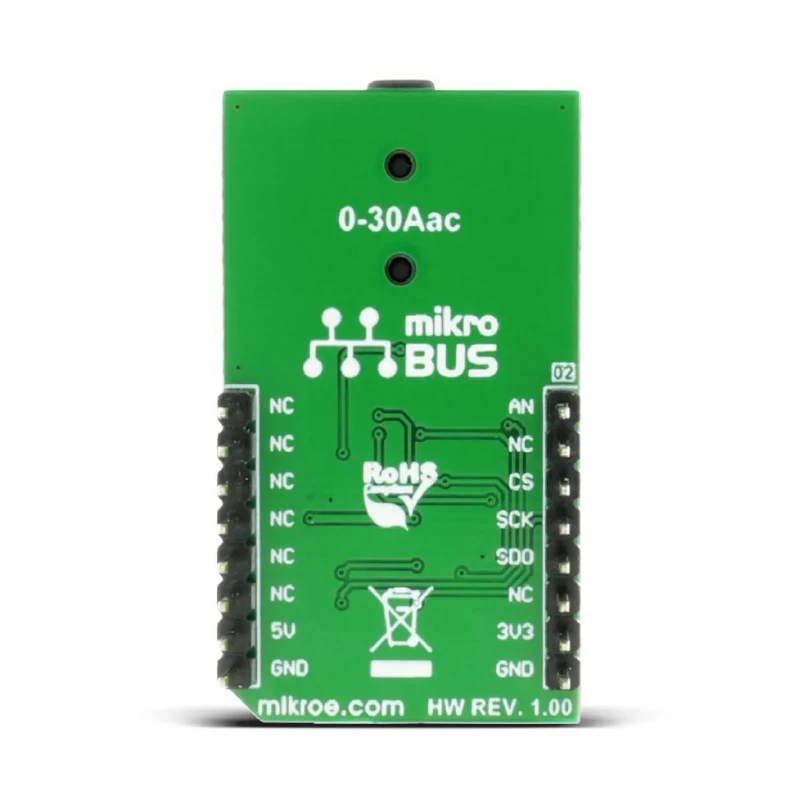 MikroElektronika Power Management Development Kit AC Current Click Current Measurement for MCP3201, MCP607 MIKROE-2523