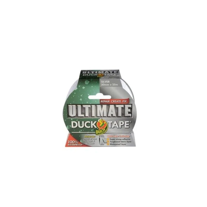 DUCK TAPE Silver Gloss Finish Duct Tape 50mm Width 25m Length 0.23mm Thickness Model 232153