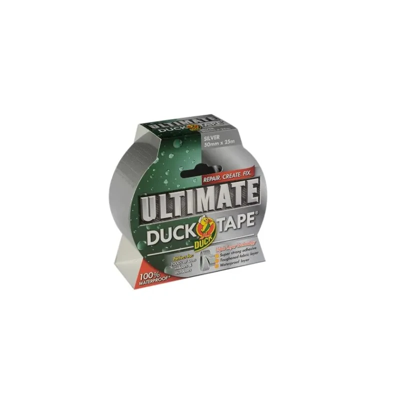 DUCK TAPE Silver Gloss Finish Duct Tape 50mm Width 25m Length 0.23mm Thickness Model 232153