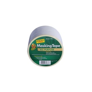 DUCK TAPE Beige Masking Tape 25mm Width x 25m Length Rubber Adhesive Paper Backing 0.12mm Thickness 260121