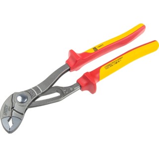RS PRO 2-Piece Water Pump Plier, 250mm Overall Length, Curved Jaw, VDE/1000V Approved 136-6975