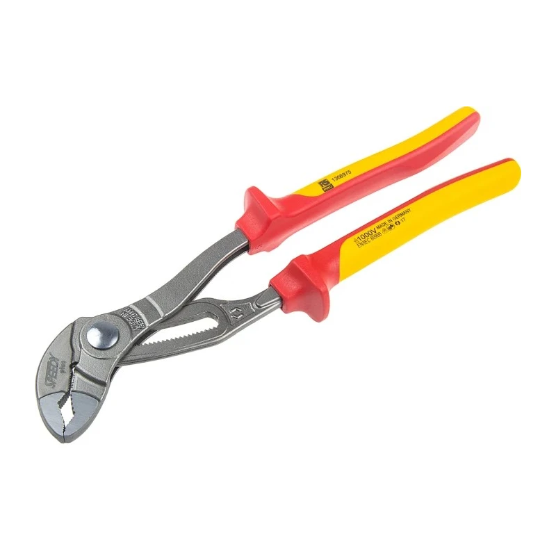 RS PRO 2-Piece Water Pump Plier, 250mm Overall Length, Curved Jaw, VDE/1000V Approved 136-6975