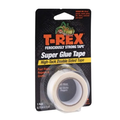 T-REX Transparent Double Sided Polyester Tape, Paper Backing, 19mm Width x 4.5m Length 286853