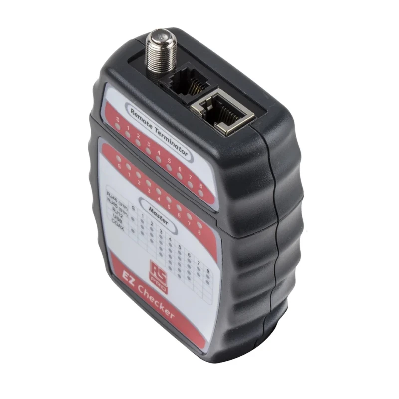 RS PRO Network Cable Tester with BNC, RJ11, RJ45 connectors, LED Display, Battery Powered, Model 136-8579