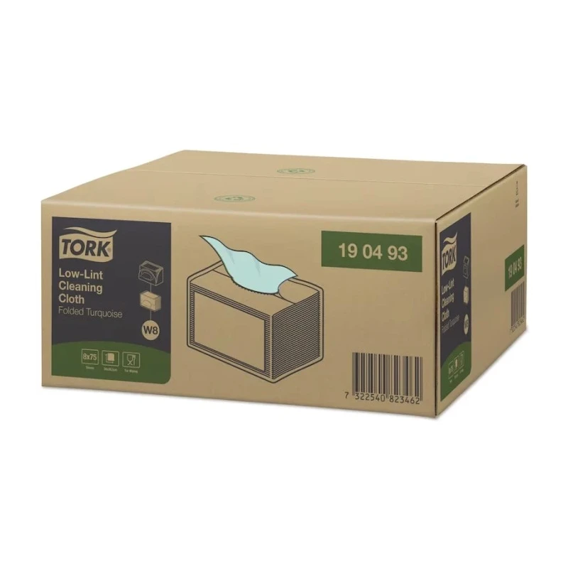Tork Blue Multi-Purpose Dry Cleaning Wipes Pack of 75, 193 x 160 mm Folded, 385 x 300 mm Unfolded 190493