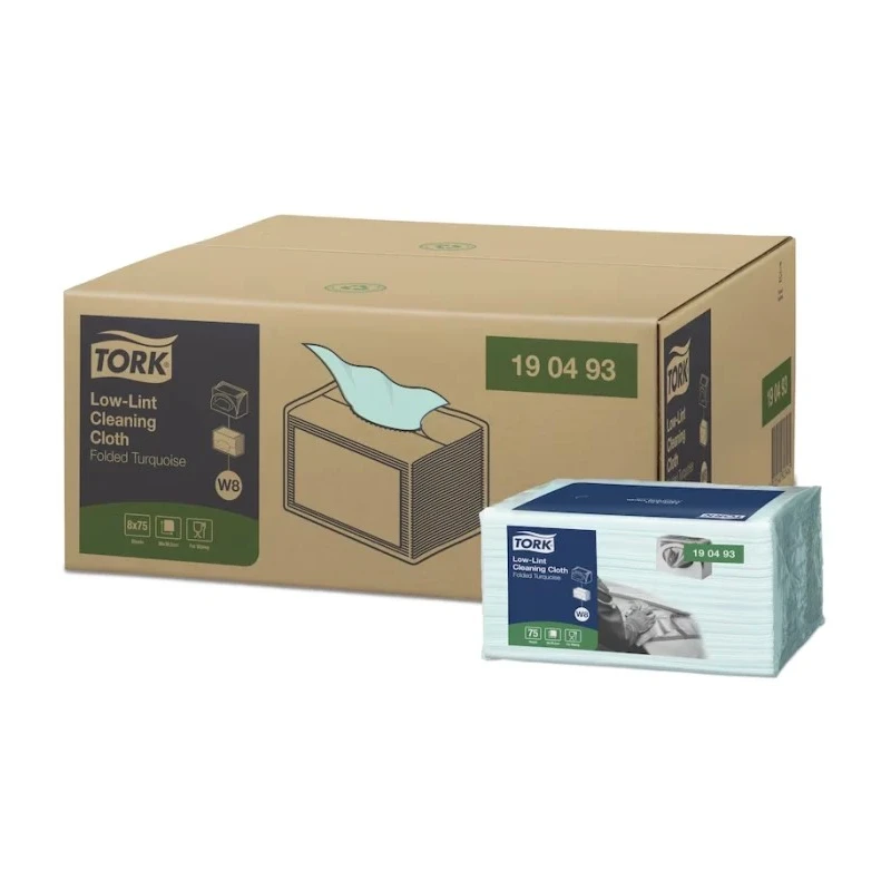 Tork Blue Multi-Purpose Dry Cleaning Wipes Pack of 75, 193 x 160 mm Folded, 385 x 300 mm Unfolded 190493