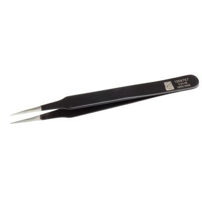 RS PRO 120mm Stainless Steel ESD Safe Tweezer 136-9767