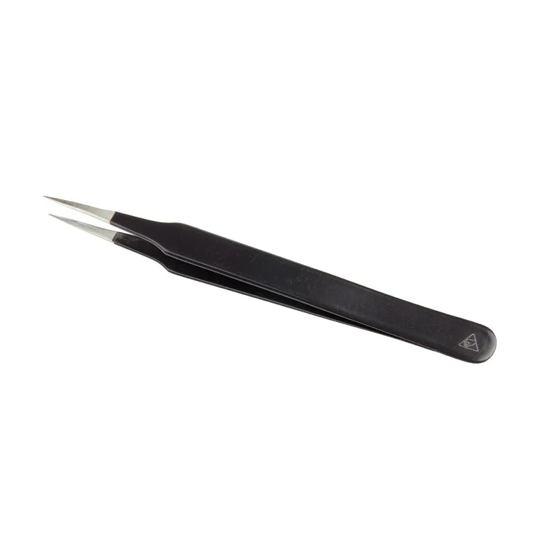 RS PRO 120mm Stainless Steel ESD Safe Tweezer 136-9767