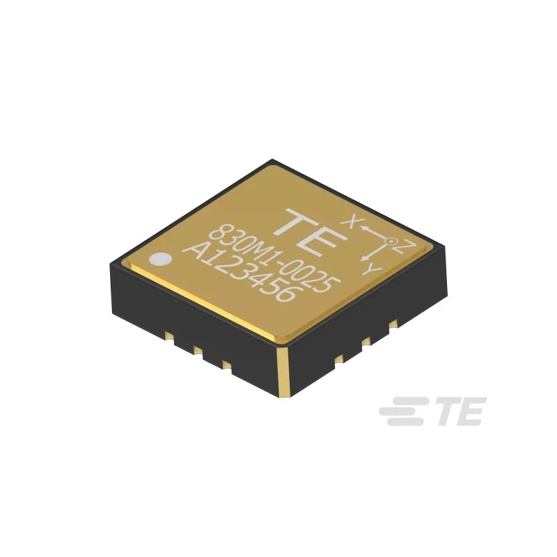 TE Connectivity 3 Axis Surface Accelerometer 1.5V to 5.5V Analog Interface 12-Pin 830M1 Series 20011423-00