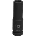 RS PRO 13 mm Deep Impact Socket 12.7 mm Square Drive Chrome Molybdenum Steel Blackened Finish 137-0915