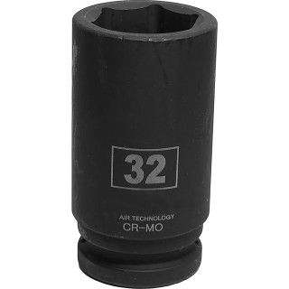 RS PRO Deep Impact Socket 32 mm Socket Size 19.05 mm Drive Size Square Drive Blackened Finish 137-0931