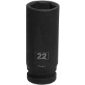 RS PRO 22 mm Deep Impact Socket 12.7 mm Drive, Chrome Molybdenum Steel Blackened Finish 137-0921