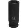 RS PRO 22 mm Deep Impact Socket 12.7 mm Drive, Chrome Molybdenum Steel Blackened Finish 137-0921