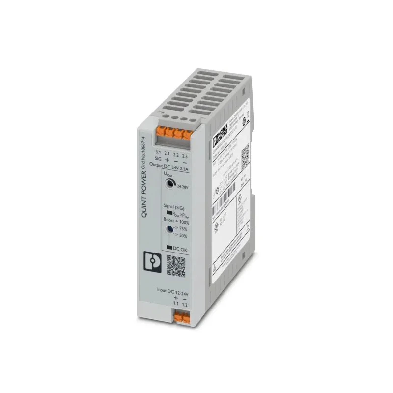 Phoenix Contact QUINT POWER DC/DC Converter 24V DC Output 2.5A, 12V-24V DC Input, DIN Rail Mount, 60W, -25 to 70°C 1066714