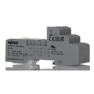 WAGO 14 Way 250V AC DIN Rail Relay Socket with Cage Clamp Terminal 858-100