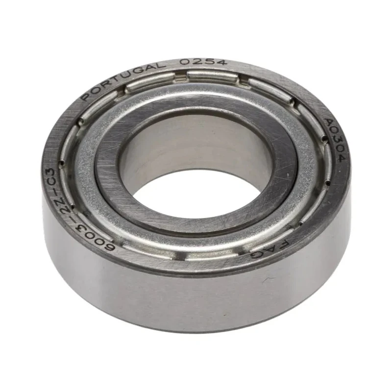 FAG Single Row Deep Groove Ball Bearing 17 mm ID, 35 mm OD, 10 mm Width, Steel Cage, Double Shielded, C3 6003-2Z-C3