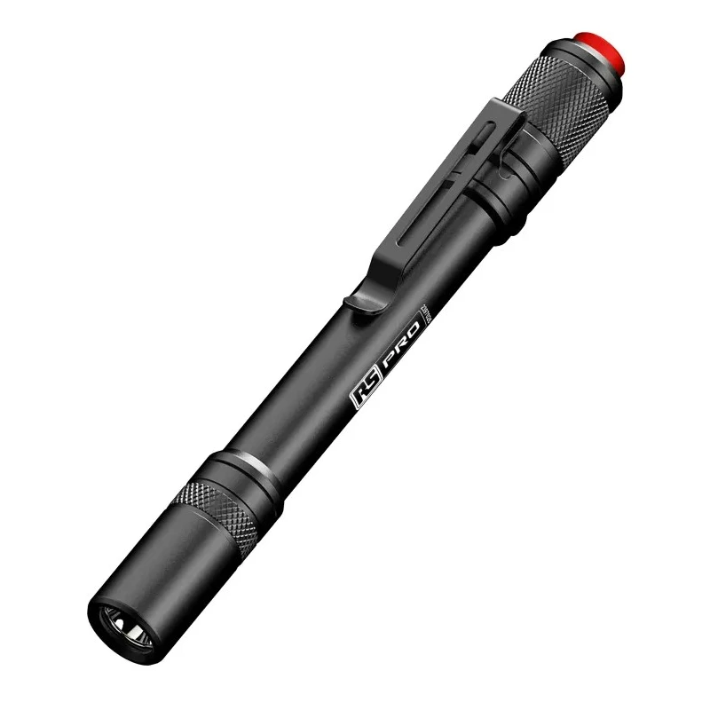 RS PRO LED High Performance Pen Torch Black 120 Lumens 134 mm Aluminium Body 239-7026