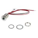 RS PRO Green Panel Mount Indicator 10.8V dc, 13.2V dc, 20mA, Lead Wire Termination, IP67, Flush Bezel 139-3352