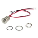 RS PRO Red Panel Mount Indicator, 21.6V to 26.4V DC, 20mA Current, Lead Wire Termination, IP67, Flush Bezel, 17.2mm 139-3366