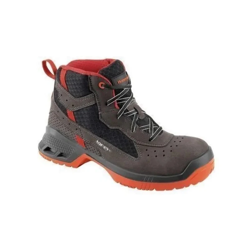 Honeywell Safety Squat Black, Red, Grey Composite Toe Capped Unisex Ankle Safety Boots Size 6 EU 39 6246183-39/8