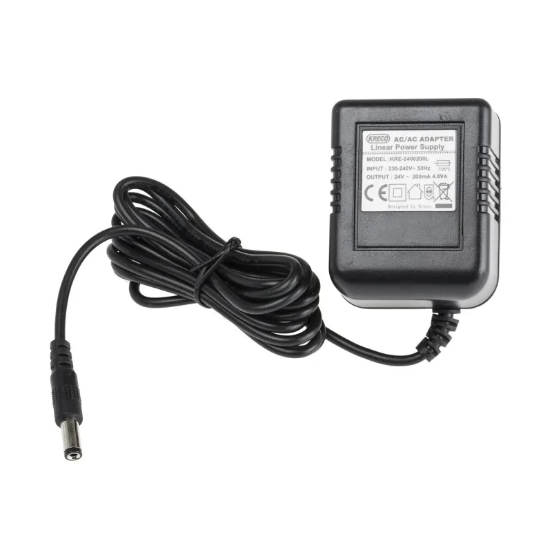 RS PRO 5 W 24V AC Output AC/AC Adapter Type C Plug 2.1 x 5.5 x 12 mm Centre Positive 200 mA 139-1766