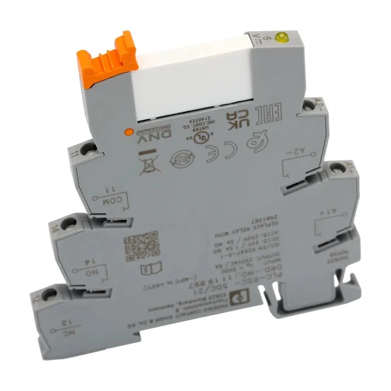 Phoenix Contact PLC-RSC Series Relay Module, DIN Rail Mount, 4.5V DC Coil, SPDT Contact, 38mA Coil Current 1119897