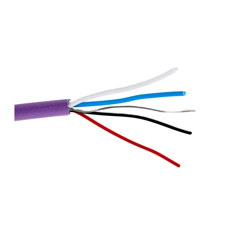 Phoenix Contact Screened Control Cable, 5 Cores 0.25mm² (24 AWG), Red Polyethylene Sheath, 48V AC, 2 m Length 1507421