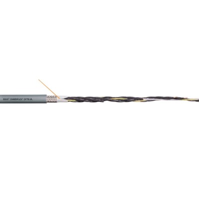 Igus chainflex CF78.UL Screened Control Cable 5 Cores 1.5mm² 30V 100m Black Polyvinyl Chloride Sheath CF78.UL.15.05 (100m)