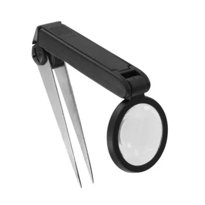 RS PRO Illuminated Magnifier Glass with Tweezer, 1.75x Magnification, 30 mm Diameter 146-5491