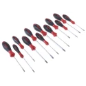 Wiha Phillips, Pozidriv, Slotted, Torx Standard Screwdriver Set 12-Piece 41002