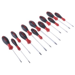 Wiha Phillips, Pozidriv, Slotted, Torx Standard Screwdriver Set 12-Piece 41002
