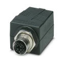 Phoenix Contact Circular Connector Adapter M12 Female to RJ45 Female 500mA 60V IP65, IP67 1404549