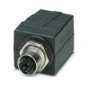 Phoenix Contact Circular Connector Adapter M12 Female to RJ45 Female 500mA 60V IP65, IP67 1404549