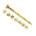 UNIFIX VORTEX Pozidriv Double Countersunk Steel Wood Screw Yellow Waxed Zinc 6 mm Thread 120 mm Length ZZV60246CE