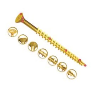 UNIFIX VORTEX Pozidriv Double Countersunk Steel Wood Screw Yellow Waxed Zinc 6 mm Thread 120 mm Length ZZV60246CE