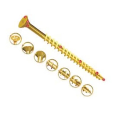 UNIFIX VORTEX Pozidriv Double Countersunk Steel Wood Screw Yellow Waxed Zinc 6 mm Thread 120 mm Length ZZV60246CE