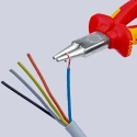 Knipex Flat Nose Plier 160mm Overall Round VDE/1000V Approved, 30mm Jaw 22 06 160