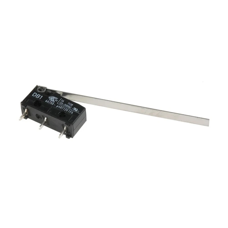 ZF Long Hinge Lever Micro Switch, Through Hole Terminal, 6A, 250 V AC, SPDT, IP50 DB1C-C1LD