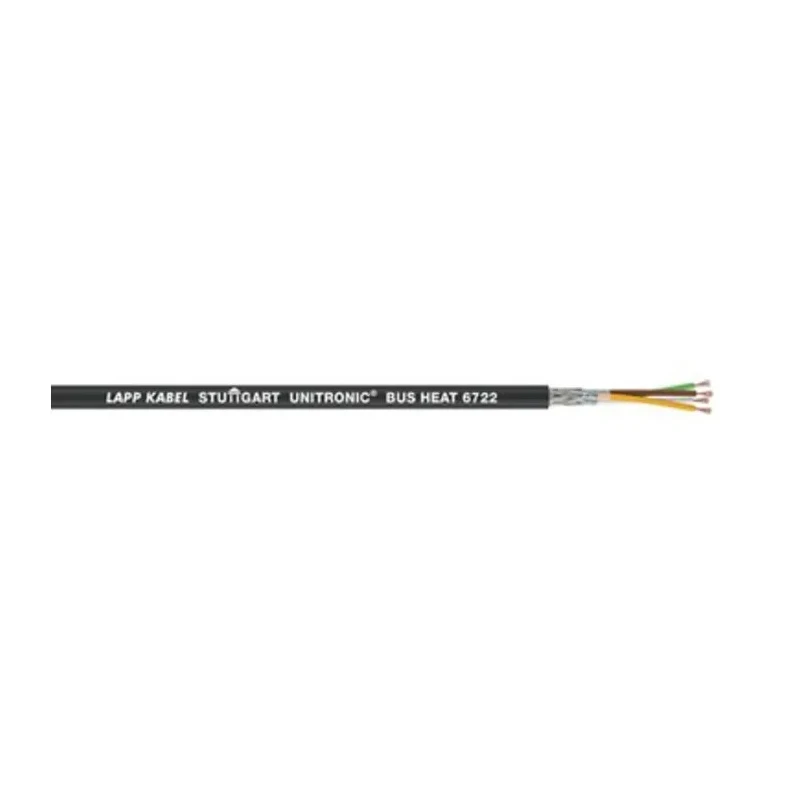 Lapp UNITRONIC BUS HEAT Data Cable, 4 Cores, 0.75 mm² CSA 20 AWG, Screened, 100 m Length, Black Polyurethane 2170388