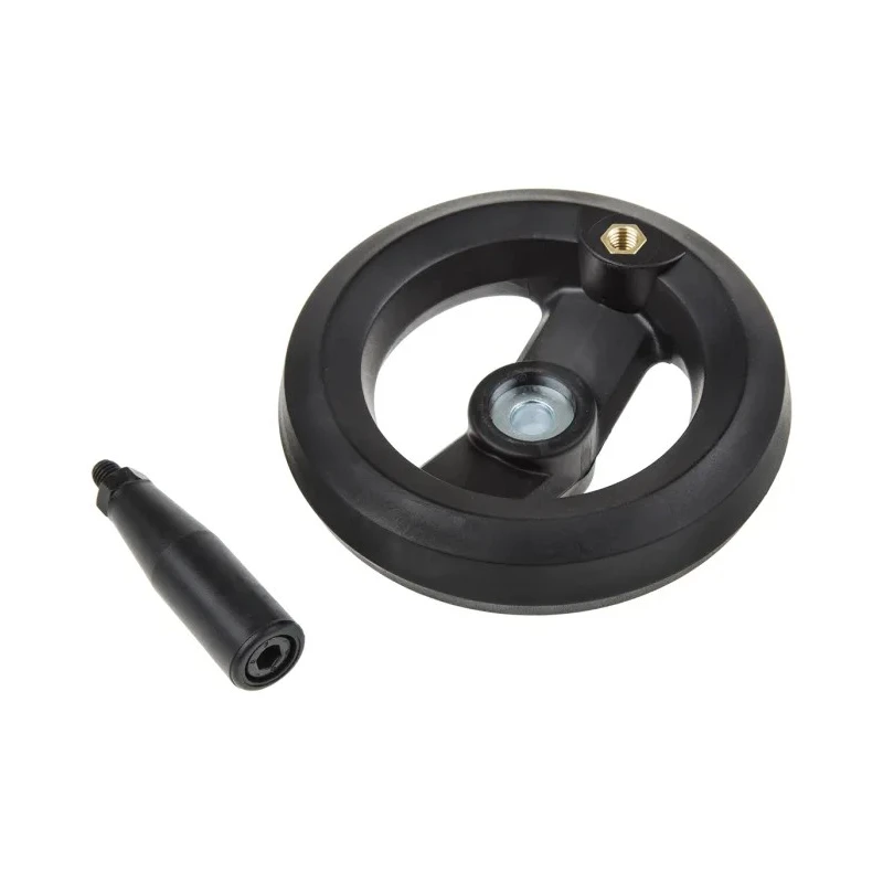 RS PRO Black Fibreglass Reinforced Technopolymer Hand Wheel 126 mm Diameter 161-1990