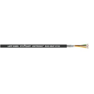 Lapp UNITRONIC BUS HEAT Data Cable, 4 Cores, 0.34 mm² CSA 22 AWG, Screened, Polyurethane Compound Sheath, 100m Length 2170386