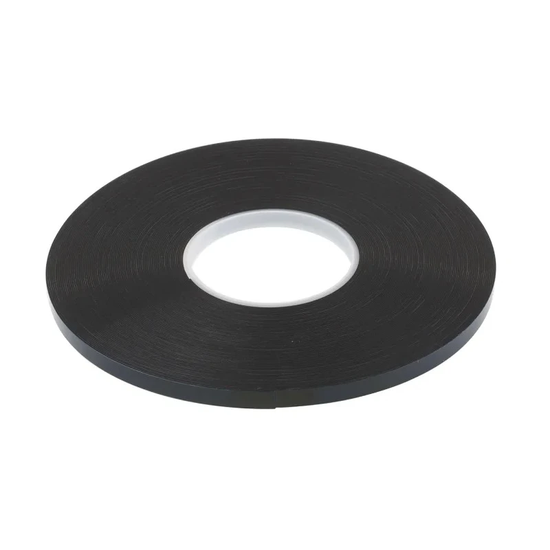 Hi-Bond Black Polyethylene Foam Tape 9mm Width 0.8mm Thickness 33m Length Acrylic Adhesive HPS080B