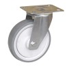 Guitel Hervieu Swivel Castor, 150 kg Load Capacity, 100 mm Thermoplastic Rubber Wheel, Pressed Steel Frame, Model 372342