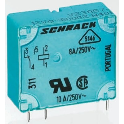TE Connectivity PCB Power Relay 12V DC Coil 5A Switching Current SPDT V23057B2A101